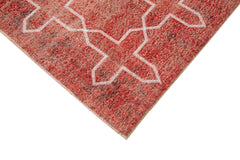 Geometric Carpet Kırmızı Geometrik Pamuk Yün El Dokuma Halısı 199x294 Agacan
