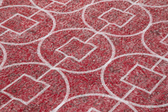 Geometric Carpet Kırmızı Geometrik Pamuk Yün El Dokuma Halısı 210x322 Agacan