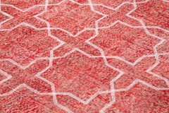Geometric Carpet Kırmızı Geometrik Pamuk Yün El Dokuma Halısı 213x290 Agacan