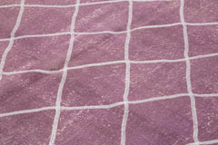 Geometric Carpet Mor Geometrik Pamuk Yün El Dokuma Halısı 200x258 Agacan