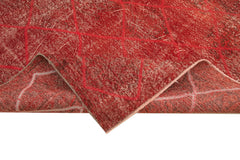 Geometric Carpet Kırmızı Geometrik Pamuk Yün El Dokuma Halısı 209x328 Agacan