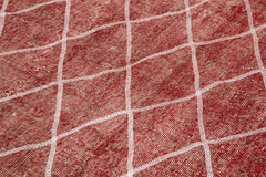 Geometric Carpet Kırmızı Geometrik Pamuk Yün El Dokuma Halısı 159x272 Agacan