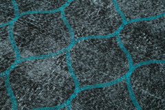Geometric Carpet Siyah Geometrik Pamuk Yün El Dokuma Halısı 113x197 Agacan