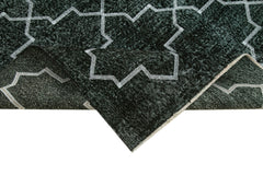 Geometric Carpet Siyah Geometrik Pamuk Yün El Dokuma Halısı 146x376 Agacan