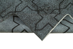 Geometric Carpet Siyah Geometrik Pamuk Yün El Dokuma Halısı 140x386 Agacan