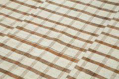 Striped Kilim Bej Çizgili Pamuk Yün El Dokuma Halısı 170x278 Agacan
