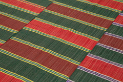 Striped Kilim Kırmızı Çizgili Pamuk Yün El Dokuma Halısı 172x280 Agacan