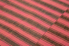 Striped Kilim Pembe Çizgili Pamuk Yün El Dokuma Halısı 192x266 Agacan