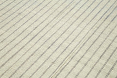 Striped Kilim Bej Çizgili Pamuk Yün El Dokuma Halısı 188x351 Agacan