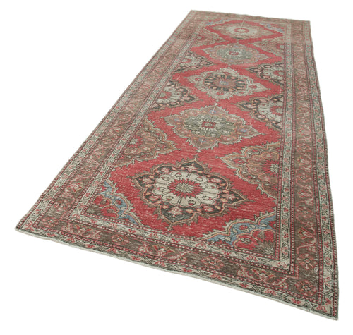 Zile Bej Eskitme Pamuk Yün El Dokuma Halısı 146x390 Agacan