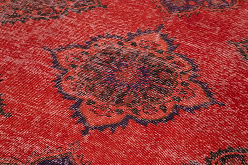 Zile Kırmızı Eskitme Pamuk Yün El Dokuma Halısı 150x386 Agacan