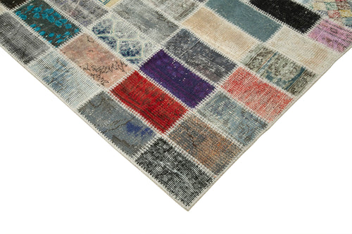 Kırk Yama Pembe Patchwork Pamuk Yün El Dokuma Halısı 308x400 Agacan