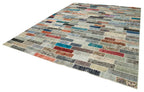 Kırk Yama Pembe Patchwork Pamuk Yün El Dokuma Halısı 300x401 Agacan