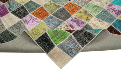 Kırk Yama Pembe Patchwork Pamuk Yün El Dokuma Halısı 306x403 Agacan
