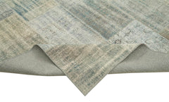 Kırk Yama Mavi Patchwork Pamuk Yün El Dokuma Halısı 258x355 Agacan