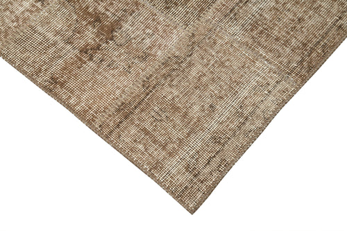 Kırk Yama Kahverengi Patchwork Pamuk Yün El Dokuma Halısı 86x220 Agacan