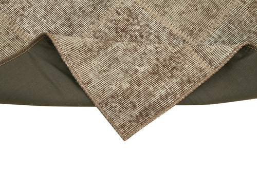 Kırk Yama Kahverengi Patchwork Pamuk Yün El Dokuma Halısı 86x205 Agacan