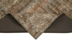 Kırk Yama Kahverengi Patchwork Pamuk Yün El Dokuma Halısı 85x281 Agacan