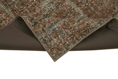 Kırk Yama Kahverengi Patchwork Pamuk Yün El Dokuma Halısı 86x306 Agacan