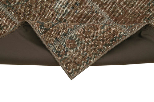 Kırk Yama Kahverengi Patchwork Pamuk Yün El Dokuma Halısı 86x306 Agacan