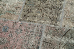Kırk Yama Gri Patchwork Pamuk Yün El Dokuma Halısı 156x156 Agacan
