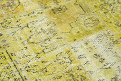 Kırk Yama Sarı Patchwork Pamuk Yün El Dokuma Halısı 195x195 Agacan