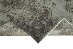 Overdyed Vintage Gri Eskitme Pamuk Yün El Dokuma Halısı 117x204 Agacan