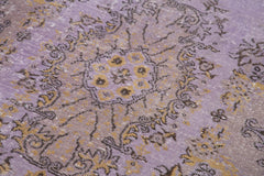 Overdyed Vintage Kahverengi Eskitme Pamuk Yün El Dokuma Halısı 110x231 Agacan