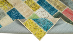 Kırk Yama Gri Patchwork Pamuk Yün El Dokuma Halısı 160x240 Agacan