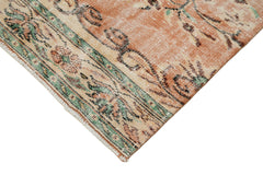 Overdyed Vintage Turuncu Eskitme Pamuk Yün El Dokuma Halısı 96x276 Agacan