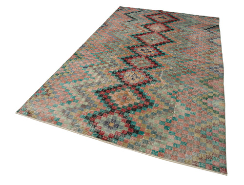 Checkered Kilim Beyaz Damalı Pamuk Yün El Dokuma Halısı 170x272 Agacan