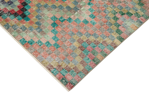 Checkered Kilim Beyaz Damalı Pamuk Yün El Dokuma Halısı 170x272 Agacan