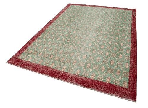 Checkered Kilim Yeşil Damalı Pamuk Yün El Dokuma Halısı 196x288 Agacan