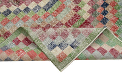 Checkered Kilim Beyaz Damalı Pamuk Yün El Dokuma Halısı 143x278 Agacan