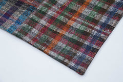 Kırk Yama Gri Patchwork Pamuk Yün El Dokuma Halısı 200x300 Agacan
