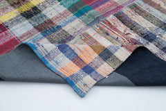 Kırk Yama Gri Patchwork Pamuk Yün El Dokuma Halısı 170x222 Agacan