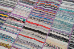 Kırk Yama Gri Patchwork Pamuk Yün El Dokuma Halısı 200x237 Agacan