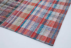 Kırk Yama Gri Patchwork Pamuk Yün El Dokuma Halısı 199x297 Agacan
