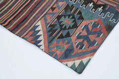 Kırk Yama Pembe Patchwork Pamuk Yün El Dokuma Halısı 201x301 Agacan