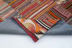 Kırk Yama Kırmızı Patchwork Pamuk Yün El Dokuma Halısı 201x301 Agacan