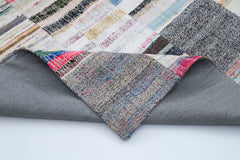 Kırk Yama Gri Patchwork Pamuk Yün El Dokuma Halısı 302x402 Agacan