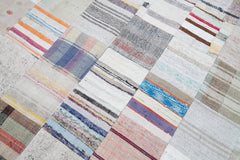 Kırk Yama Gri Patchwork Pamuk Yün El Dokuma Halısı 304x400 Agacan
