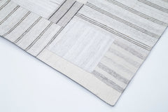 Kırk Yama Bej Patchwork Pamuk Yün El Dokuma Halısı 205x307 Agacan
