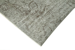 Overdyed Vintage Gri Eskitme Pamuk Yün El Dokuma Halısı 165x284 Agacan