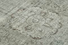 Overdyed Vintage Gri Eskitme Pamuk Yün El Dokuma Halısı 165x284 Agacan