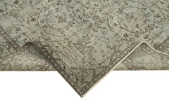 Overdyed Vintage Gri Eskitme Pamuk Yün El Dokuma Halısı 162x290 Agacan