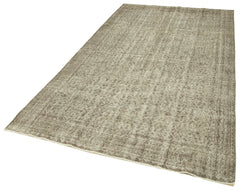Overdyed Vintage Kahverengi Eskitme Pamuk Yün El Dokuma Halısı 166x280 Agacan