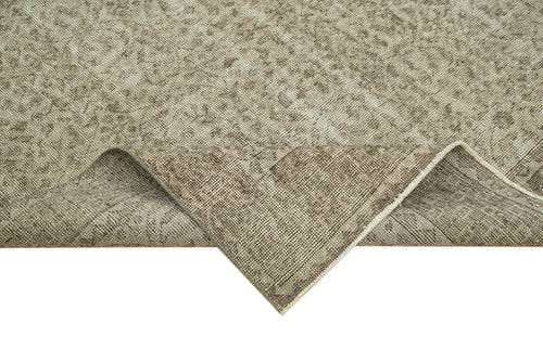 Overdyed Vintage Kahverengi Eskitme Pamuk Yün El Dokuma Halısı 166x280 Agacan