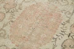 Overdyed Vintage Bej Eskitme Pamuk Yün El Dokuma Halısı 111x202 Agacan