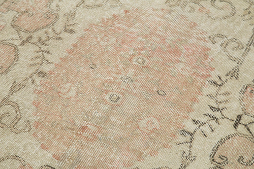 Overdyed Vintage Bej Eskitme Pamuk Yün El Dokuma Halısı 111x202 Agacan